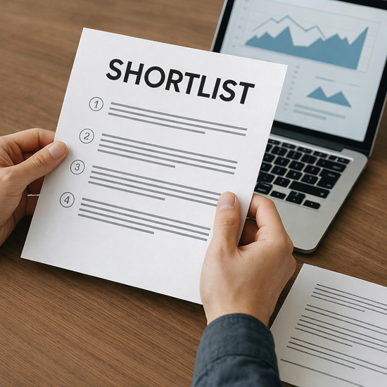 Ontvang een shortlist
